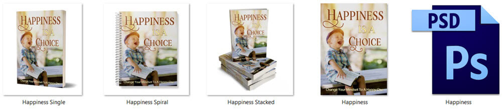 Happiness PLR eBook Cover Graphics