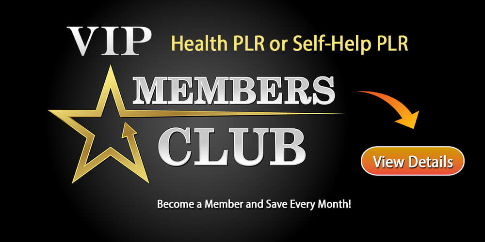 VIP Health and Self-Help PLR Memberships Graphic