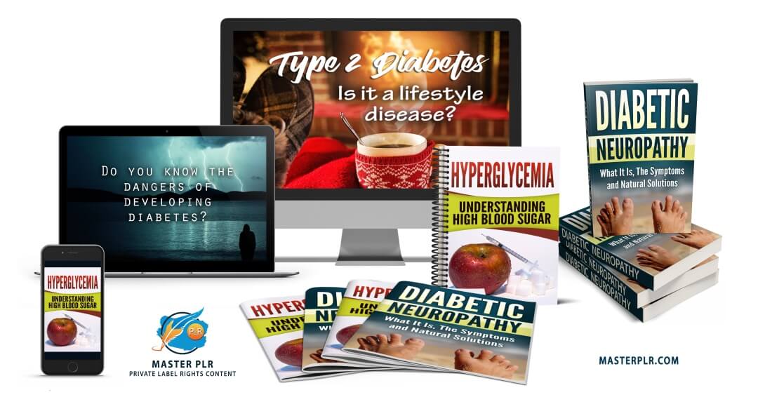 Diabetes PLR - Diabetic Neuropathy PLR eBook, Hyperglycemia PLR Report Content Graphic