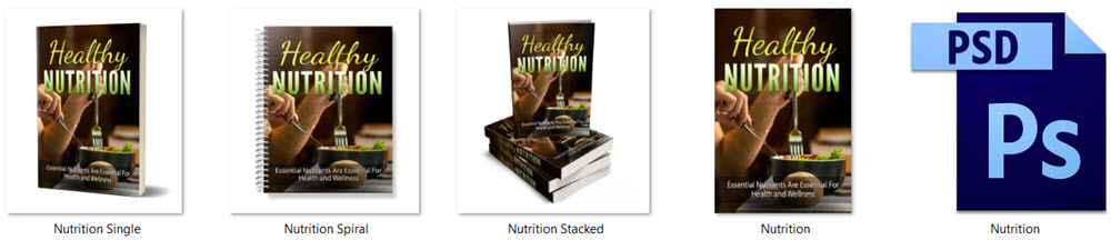 Healthy Nutrition PLR eBook Cover Graphics