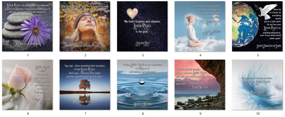 Inner Peace PLR Social Posters Graphic