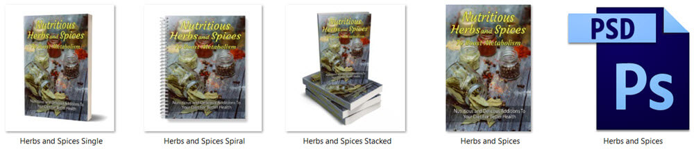 Nutritious Herbs and Spices to Boost Metabolism PLR Report eCover Graphics