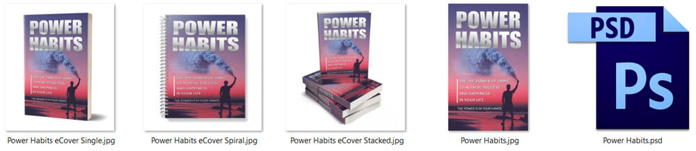 Power Habits PLR Report eCover Graphics