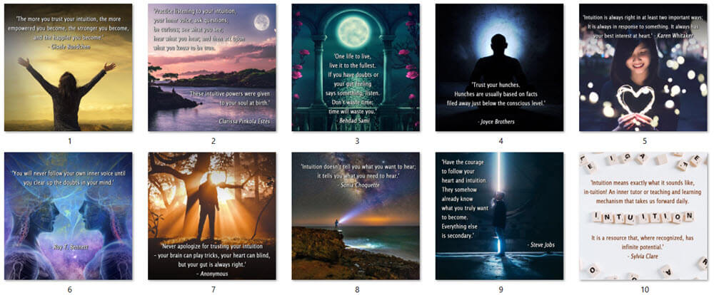 Intuition PLR Social Posters