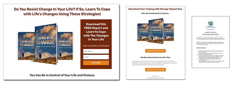 Coping with Change PLR Report Squeeze Page