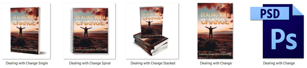 Dealing with Change PLR eBook Cover Graphics