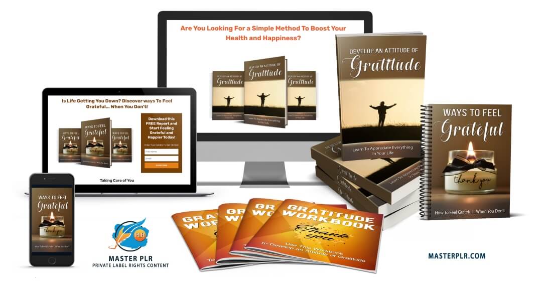 Gratitude PLR - Develop An Attitude of Gratitude PLR Content Graphic