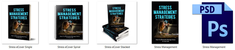 Stress Management Strategies PLR Report eCover Graphics