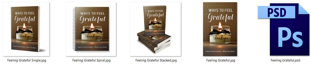 Ways To Feel Grateful PLR Report eCover Graphics
