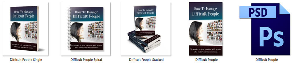 Dealing with Difficult People PLR eBook Cover Graphics