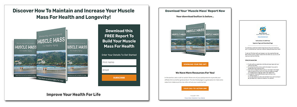 Muscle Mass PLR Squeeze Page