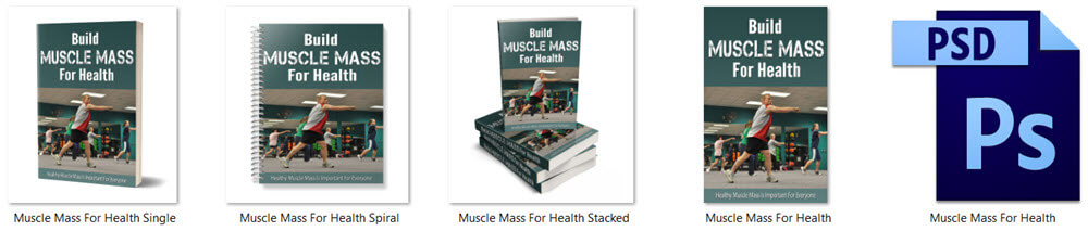 Muscle Mass PLR eBook Cover Graphics