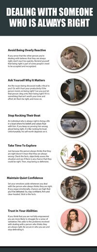 Dealing with Someone Who Is Always Right PLR Infographic