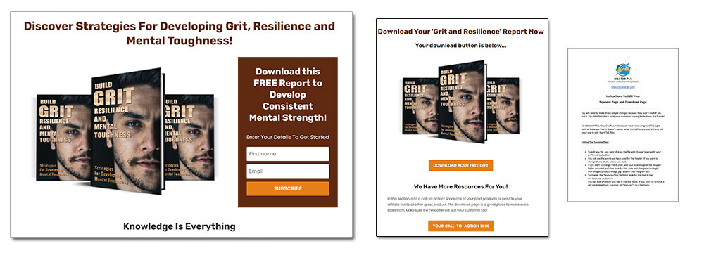 Mental Toughness PLR Squeeze Page