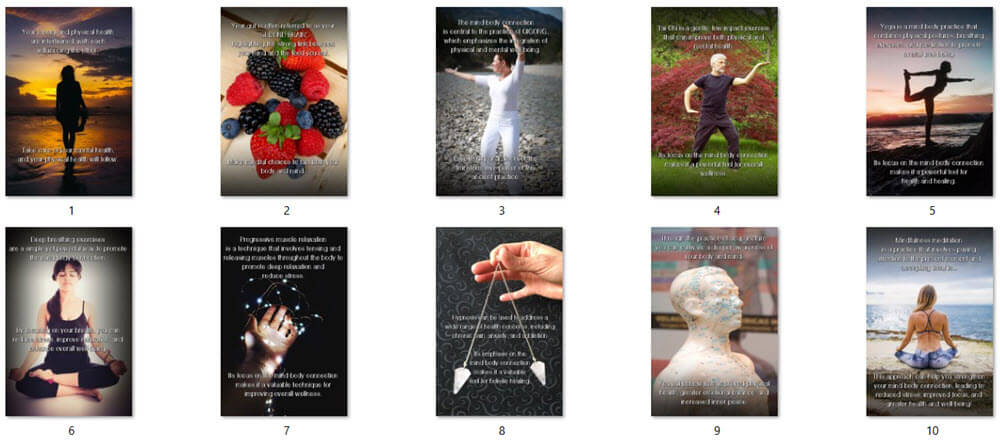 Mind-Body Connection PLR Extra Large Social Posters