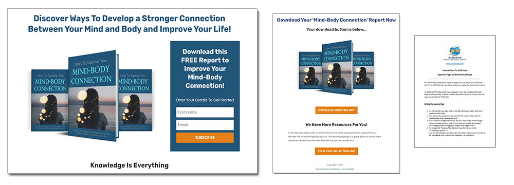 Mind-Body Connection PLR Squeeze Page
