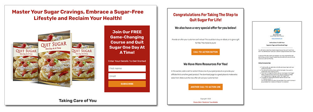 Quit Sugar PLR Squeeze Page