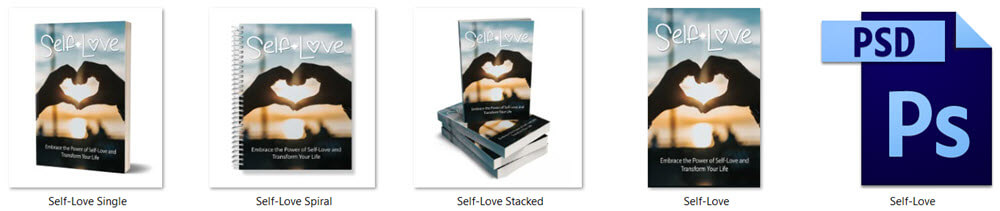 Self-Love PLR eBook Cover Graphics