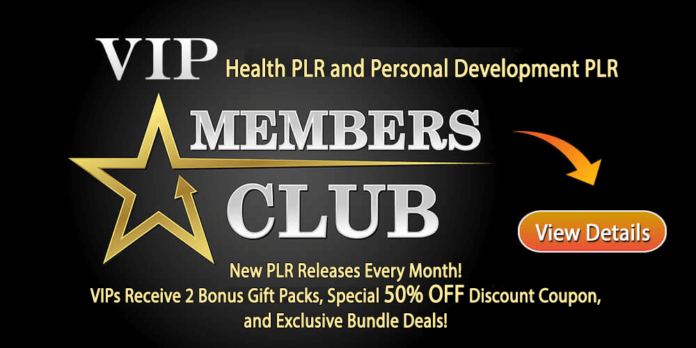 VIP Health and Self-Help PLR Memberships Graphic