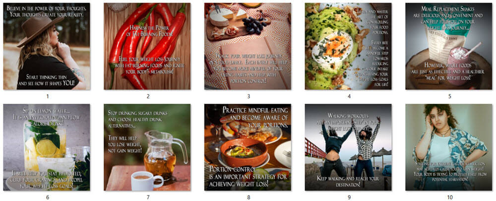 Weight Loss PLR Social Posters