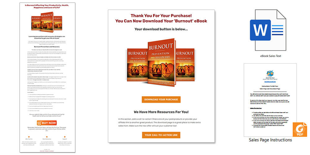 Burnout PLR Sales Page and Download Page