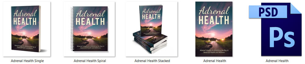 Adrenal Health PLR eBook Cover Graphics