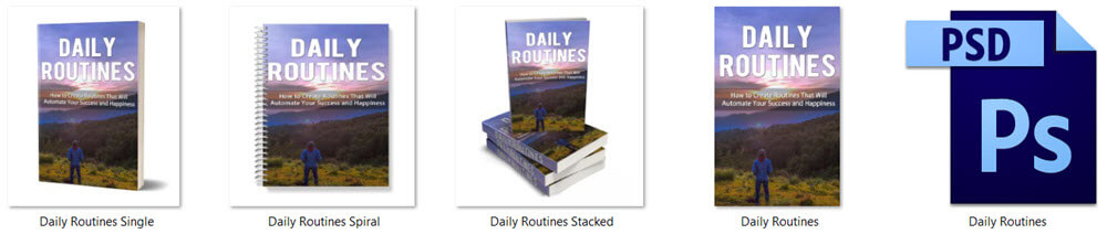 Daily Routines PLR eBook Covers