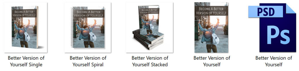 Become A Better Version of Yourself PLR eBook Cover Graphics