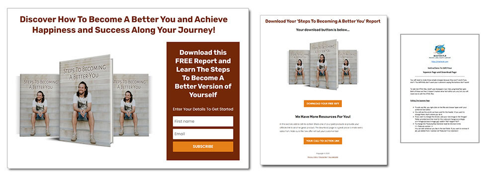 Steps To Becoming A Better You PLR Report Squeeze Page