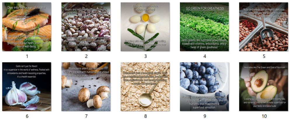 Superfoods PLR Social Posters