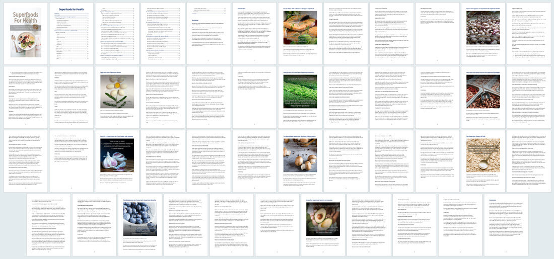 Superfoods PLR eBook Contents