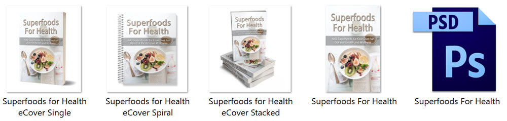 Superfoods PLR eBook Cover Graphics