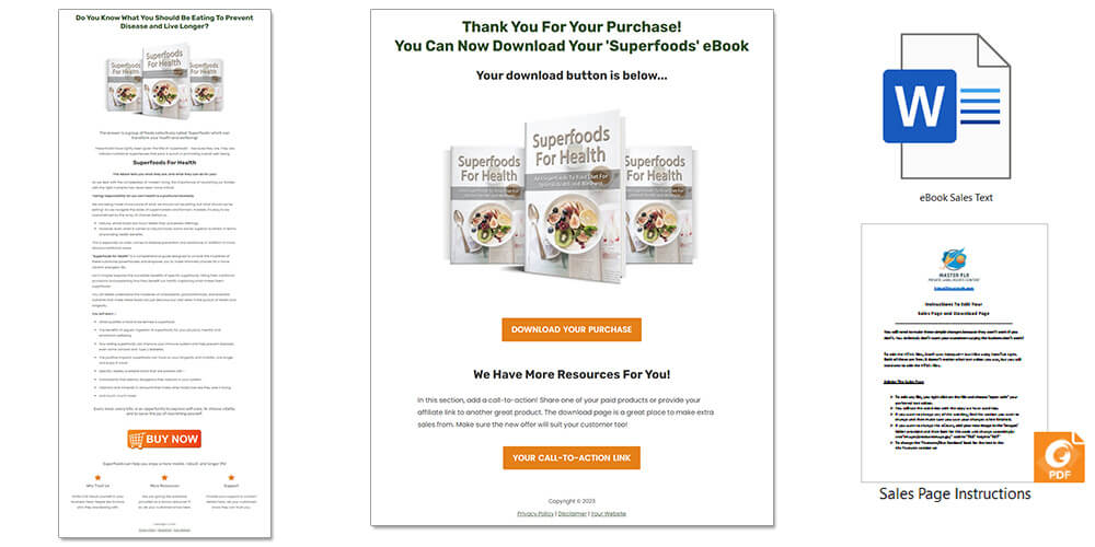 Superfoods PLR eBook Sales Page
