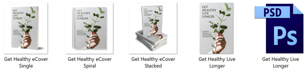 Get Healthy Live Longer PLR eBook Cover Graphics