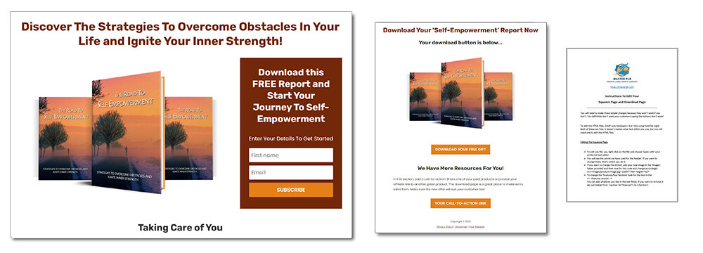The Road To Self-Empowerment PLR Report Squeeze Page