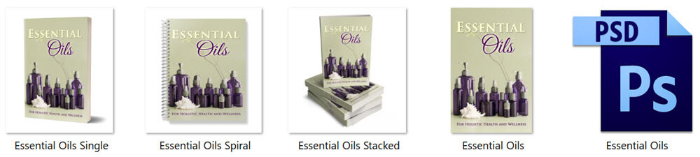 Essential Oils PLR eBook Cover Graphics
