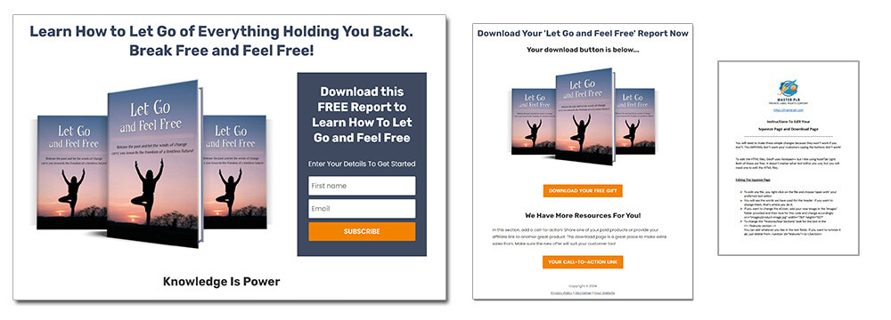 Letting Go PLR Report Squeeze Page