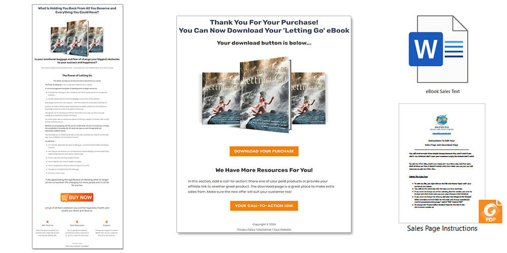 Letting Go PLR eBook Sales Page