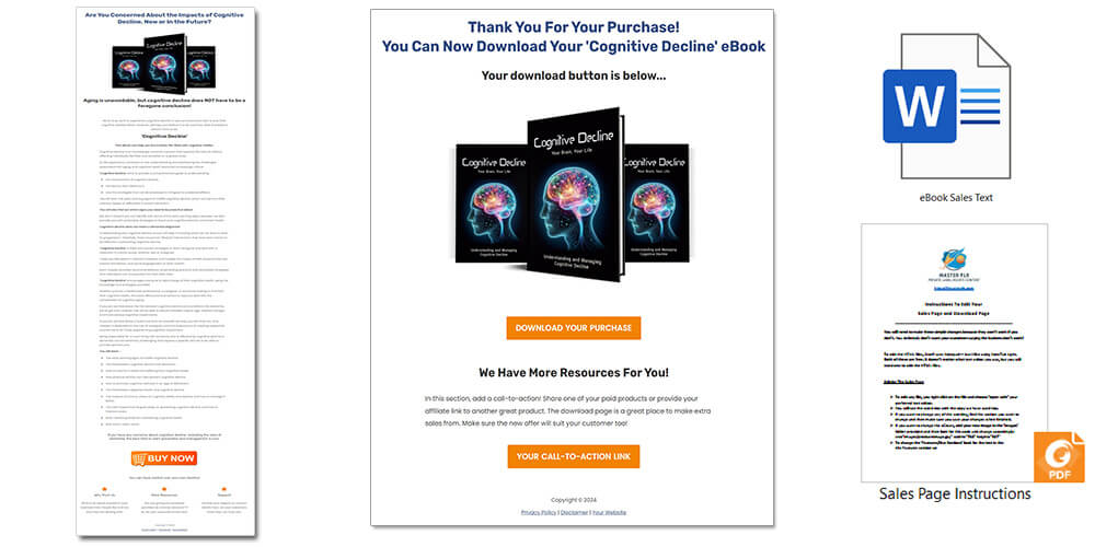 Cognitive Decline PLR eBook Sales Page