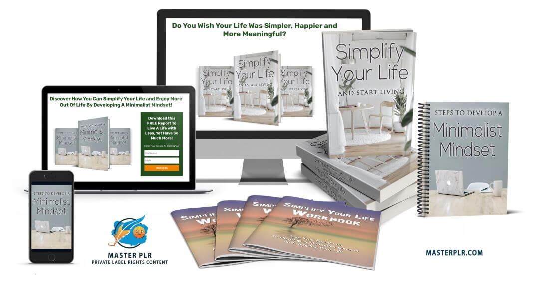 Simplify Your Life PLR - Minimalist Mindset PLR Sales Funnel