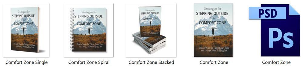 Stepping Outside Your Comfort Zone PLR Report eCover Graphics