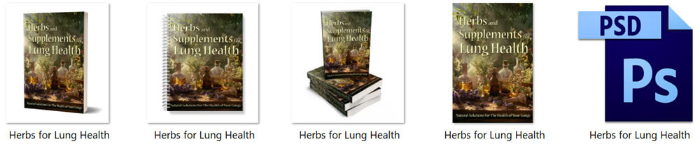 Herbs For Lung Health PLR eCover Graphics