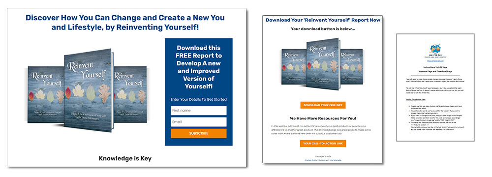 Reinvent Yourself PLR Report Squeeze Page