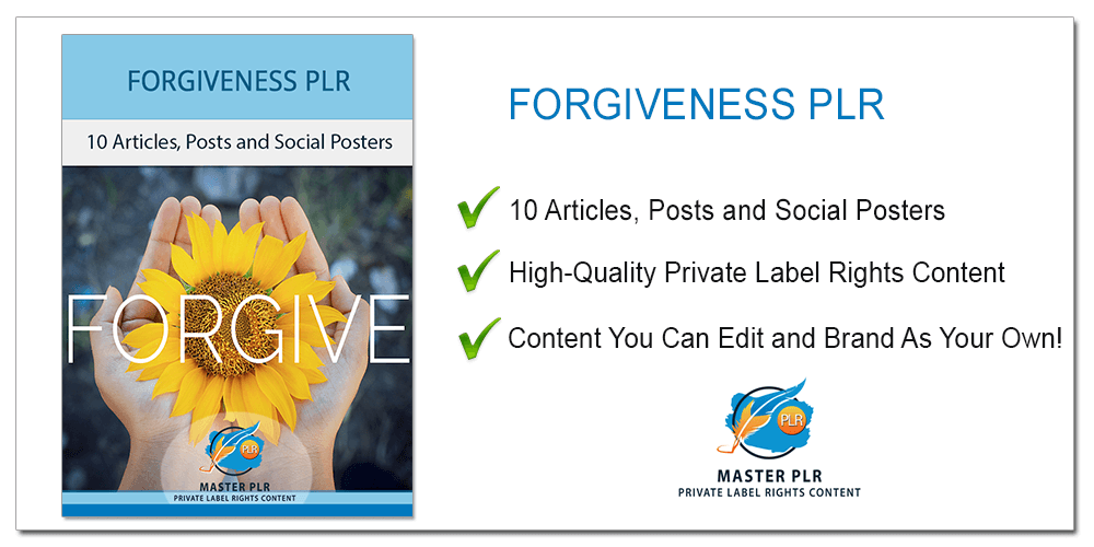 Forgiveness PLR - Articles, Posts and Social Posters