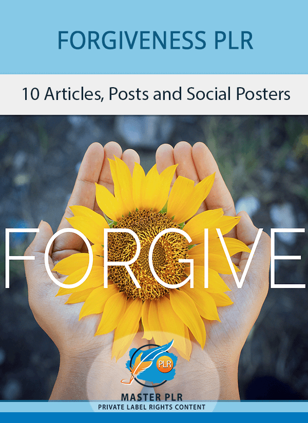 Forgiveness PLR Articles, Social Posts and Poster Graphic