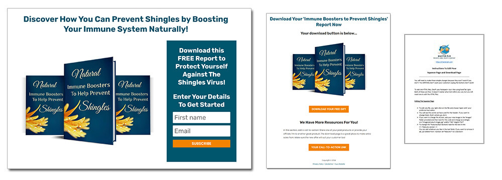 Shingles PLR Report Squeeze Page