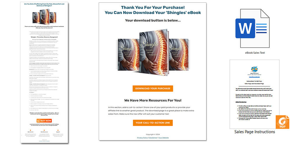 Shingles PLR eBook Sales Page