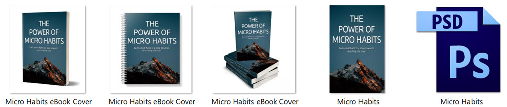 Micro Habits PLR eBook Cover Graphics