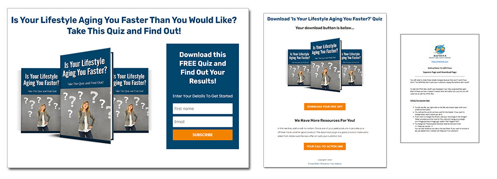 Lifestyle Aging You Faster PLR Report Squeeze Page