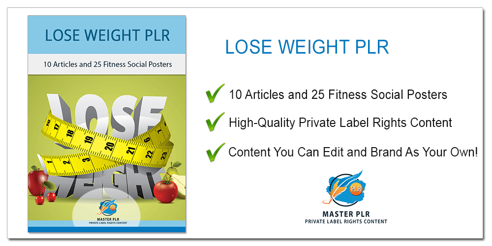 Lose Weight PLR - Articles and Social Posters